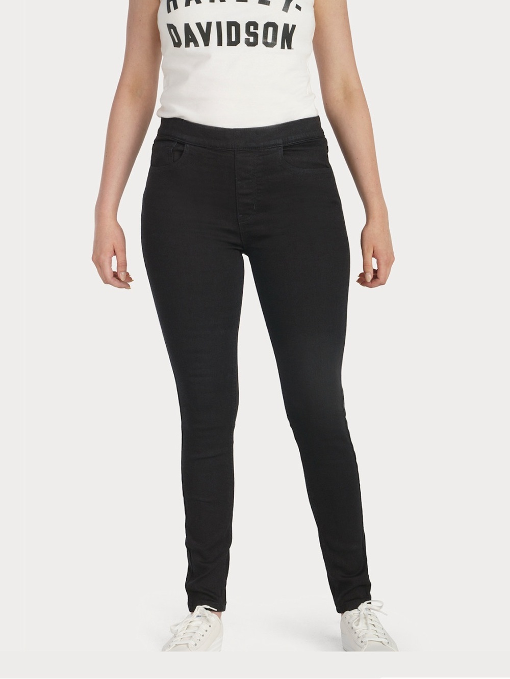 Harley-Davidson Black Women’s Skinny Jeans High Rise Skinny Pull-on Jeans